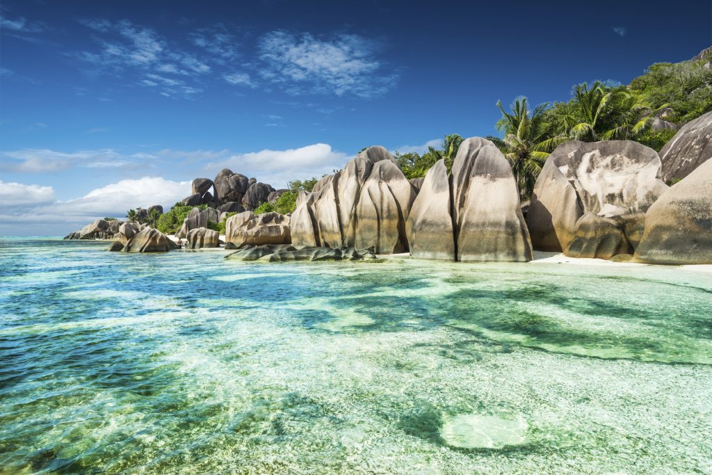 Anse Sous d'Argent beach with granite boulders