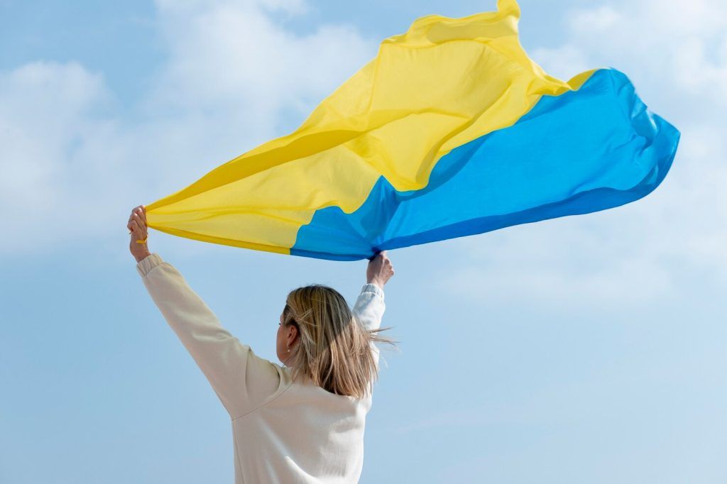 blue and yellow flag